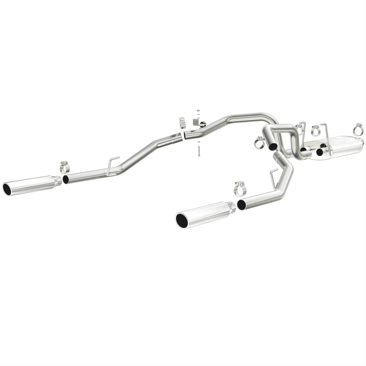 MagnaFlow MF Series Dual Exhaust Kit 09-18 Dodge Ram 3.7L Magnum - Click Image to Close